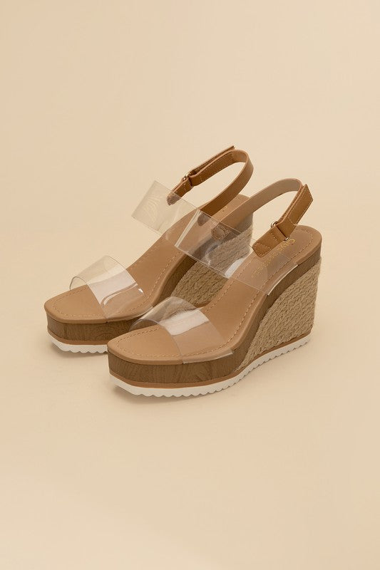 Clear Wedge Heels