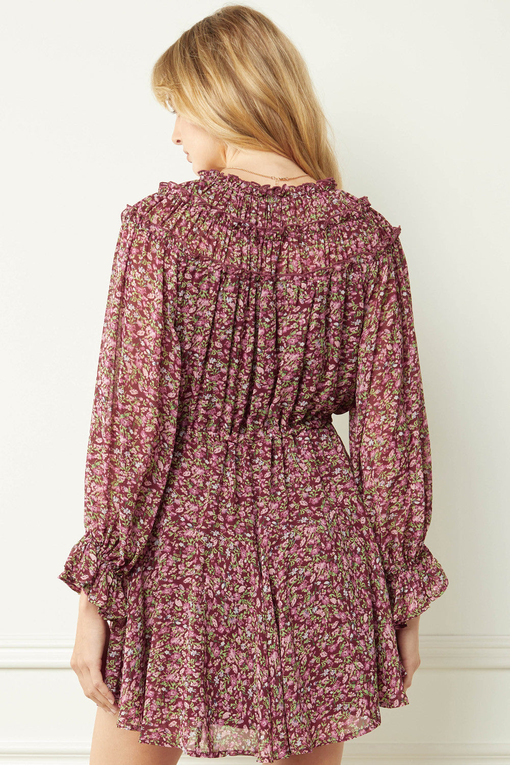 Falling For You Floral Dress-LARGE