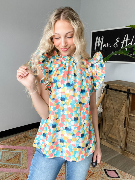 Full Of Life Polka-Dot Top