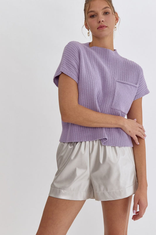 Need You Now Knit Top in Lavender