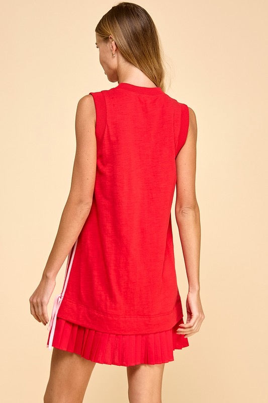 Kickoff Cutie Dress in Red