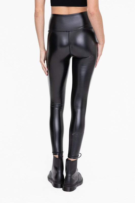 Black Shiny Wet Look Women's Leggings Vinyl PU - Rio – Rebellious Fashion