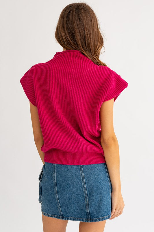 Chic Mock Neck Sweater Top