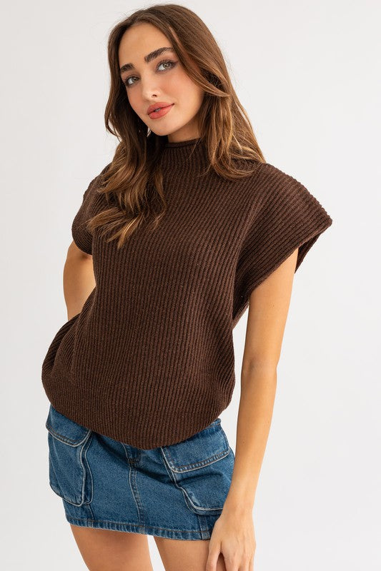 Chic Mock Neck Sweater Top