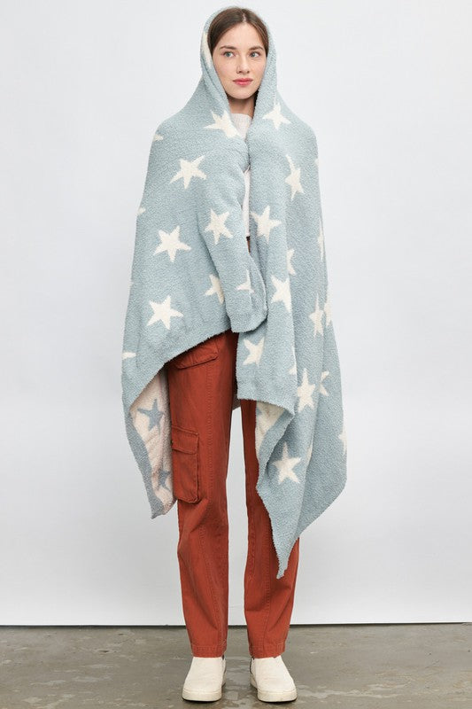 Irresistibly Cozy Star Blanket in Seafoam