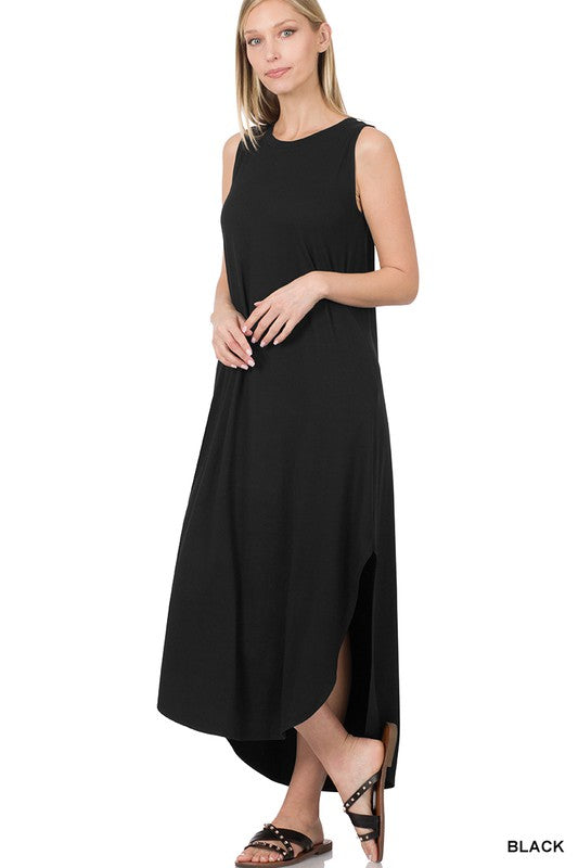 Here's To You Sleeveless Dress in Black