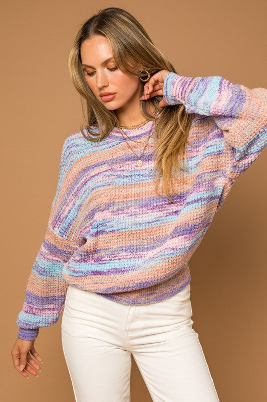Add The Charm Sweater in Multi - SMALL