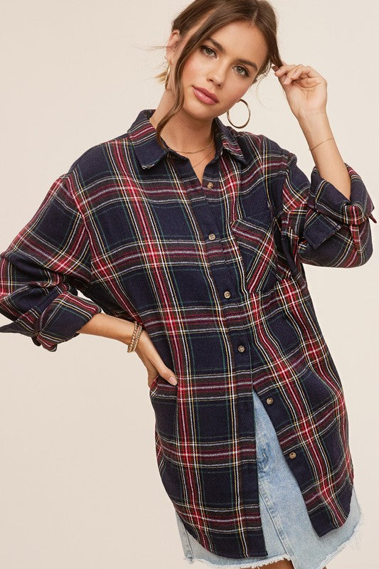 Cozy By The Fire Flannel in Red