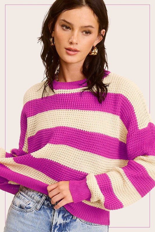 Take My Hand Striped Sweater