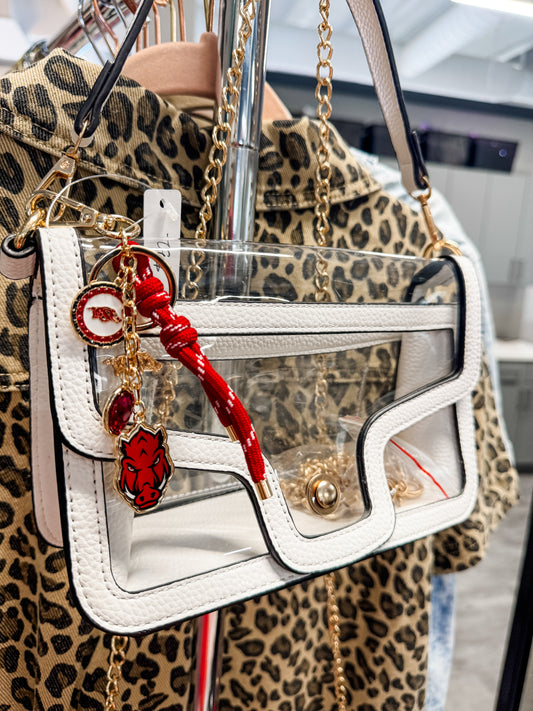 The Harper Clear Bag in White