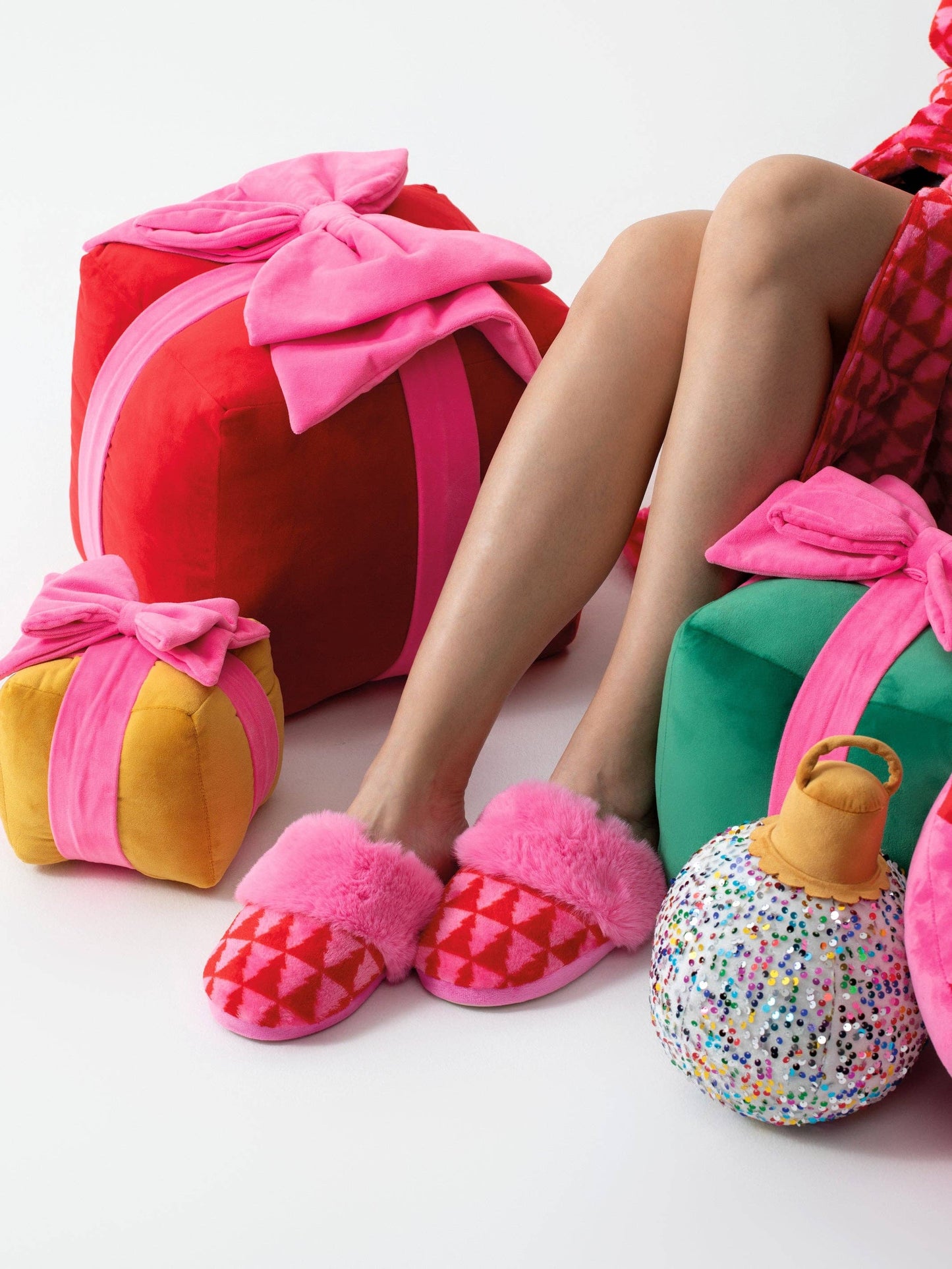 FELICITY TREES SLIPPERS, PINK: S/M