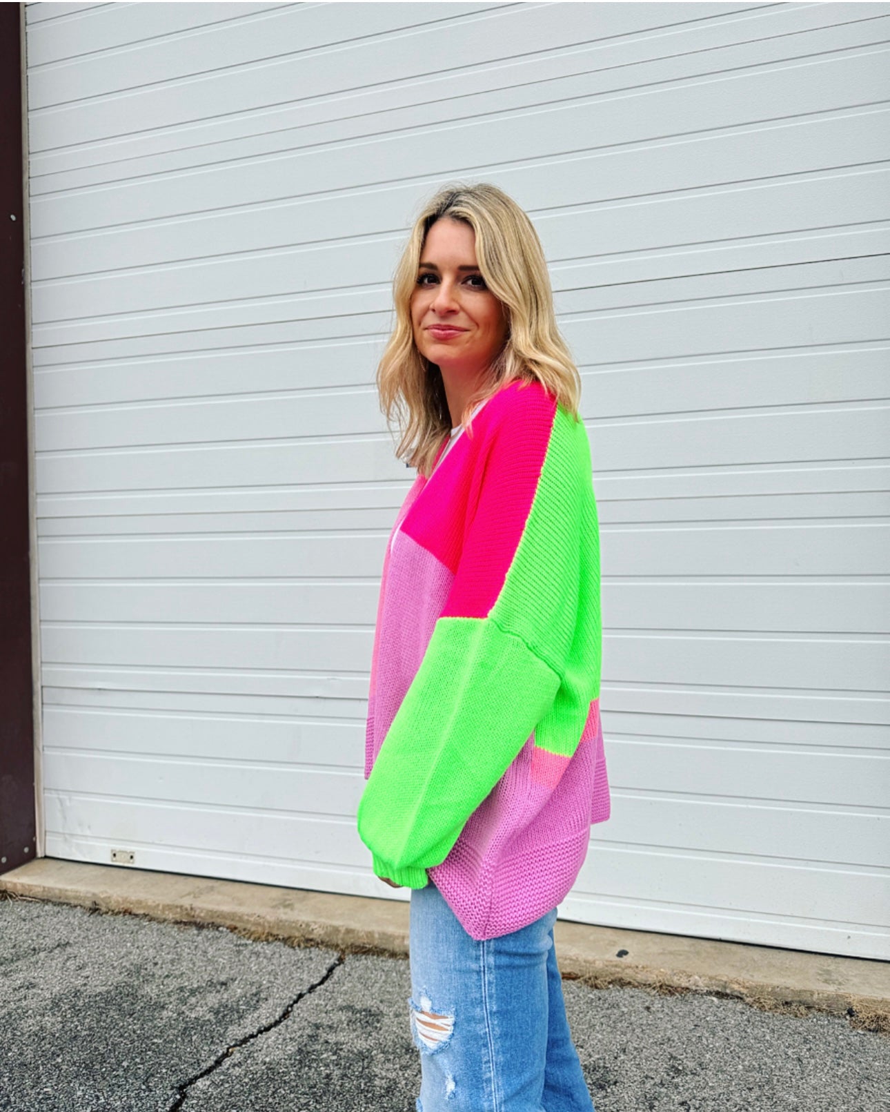 80s Vibes Neon Cardi - large