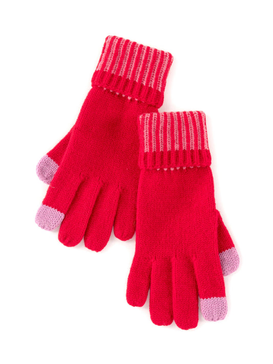 CHRISTIE TOUCHSCREEN GLOVES, RED