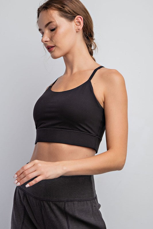 Butter Soft Sports Bra in Black