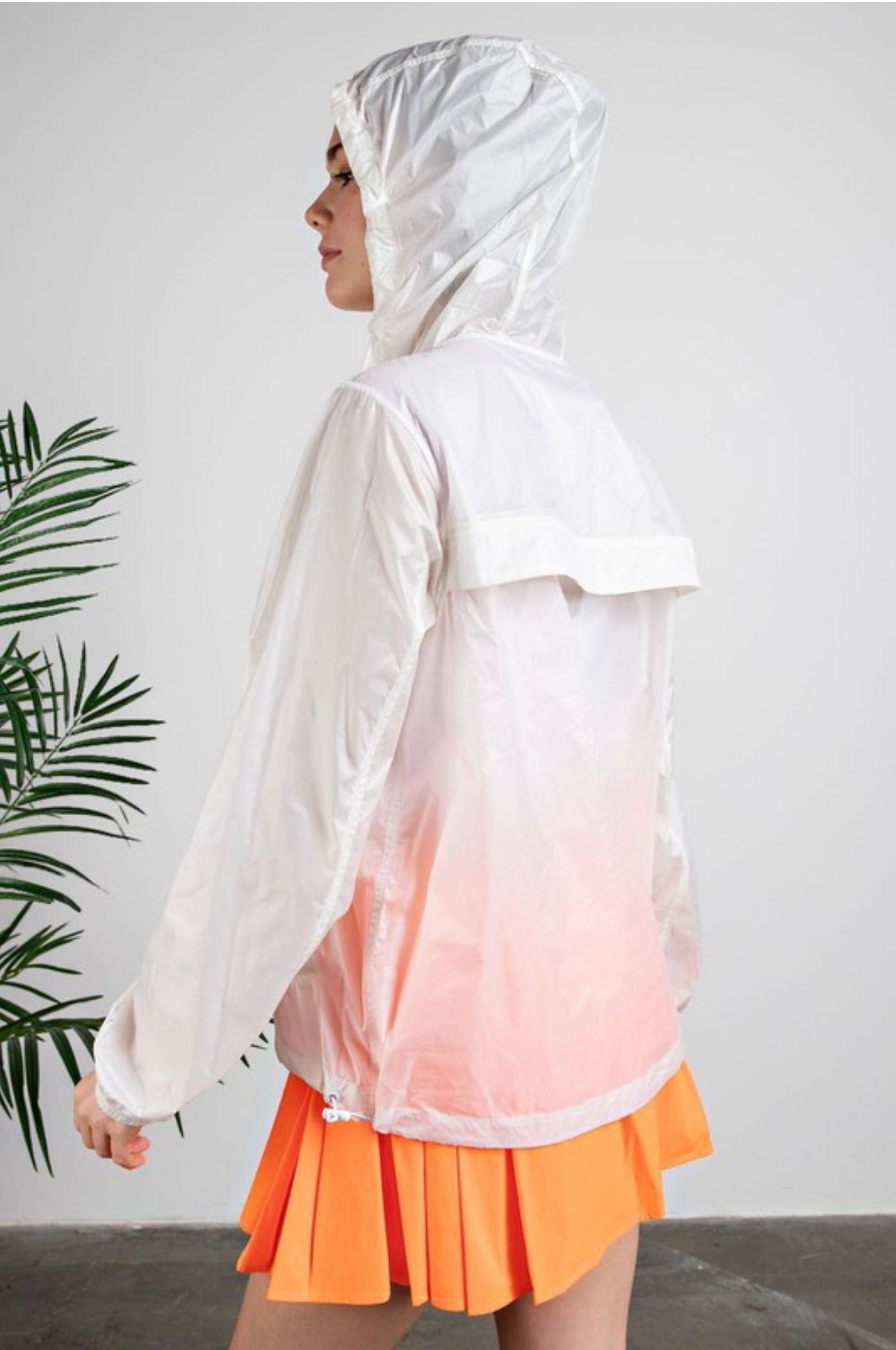 Adventure Pullover Rain Jacket in White