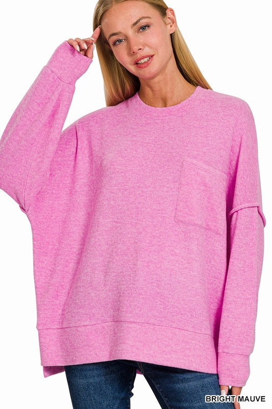 Fan-Favorite Brushed Top in Bright Mauve