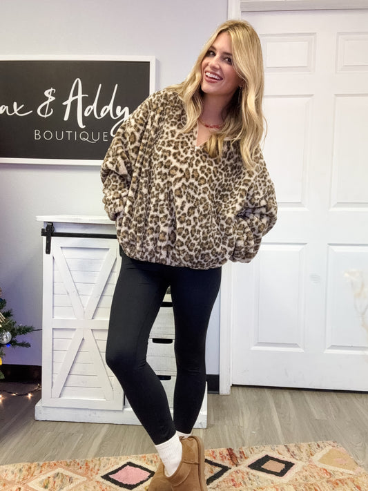 Wildly Comfy Leopard Pullover