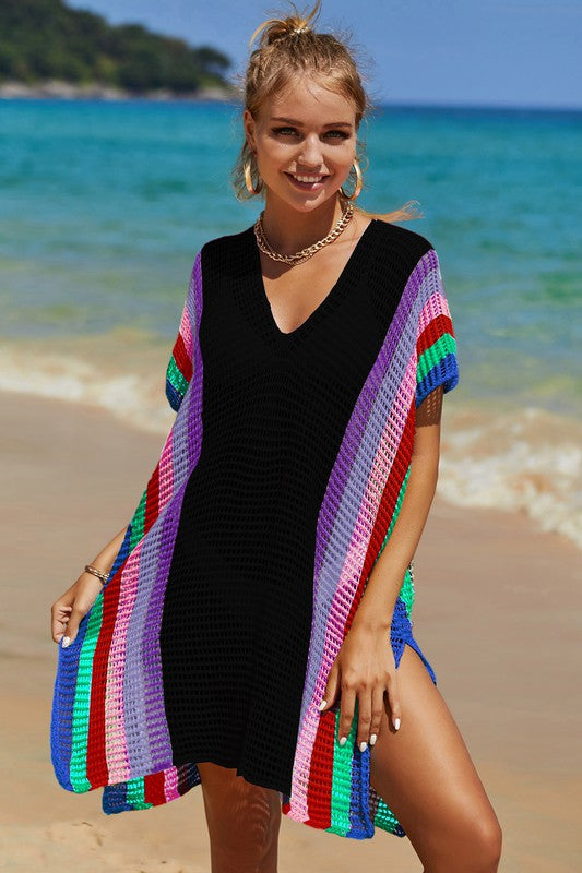 Get Ready For The Sun Crochet Coverup in Black