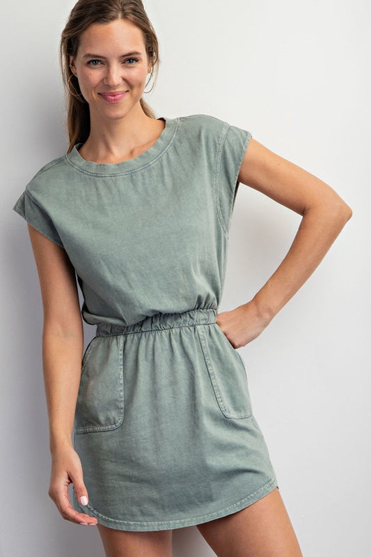 Easy Breezy Casual Dress in Olive