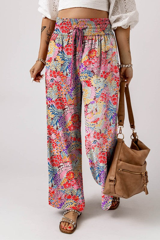 Floral And Flowy Wide Leg Pants