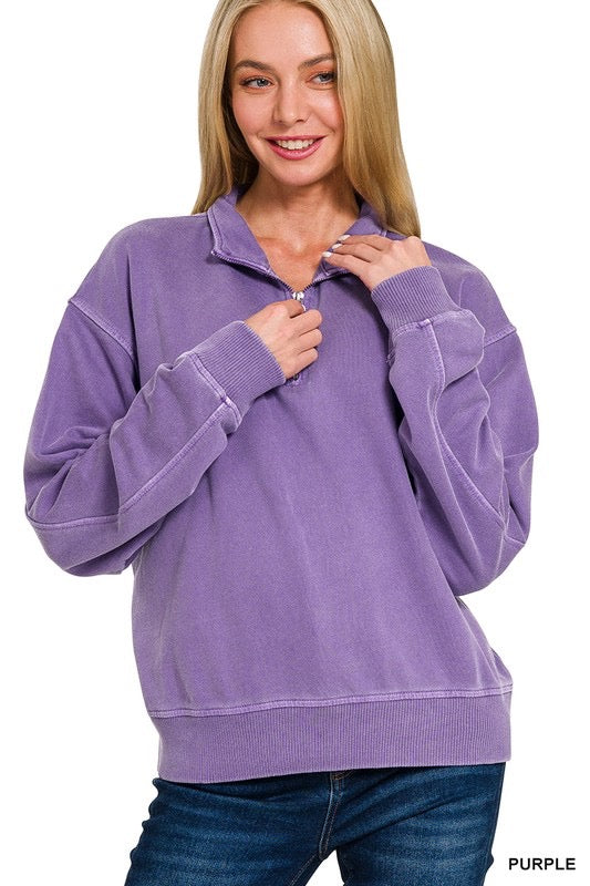 Chill Zip-Up in Purple