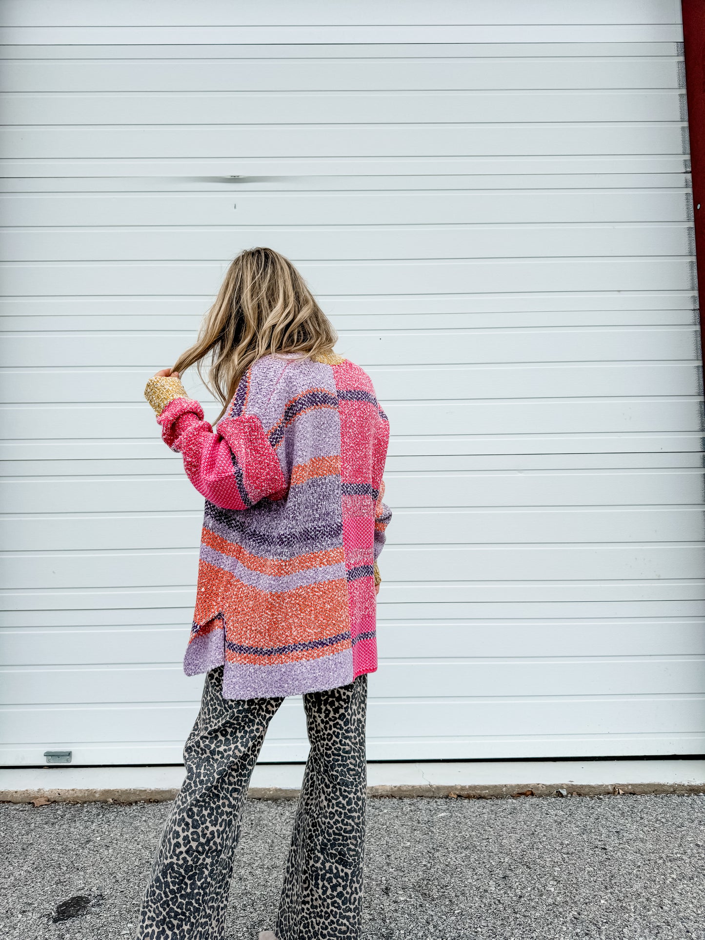 Pop Of Fun Color Block Cardigan