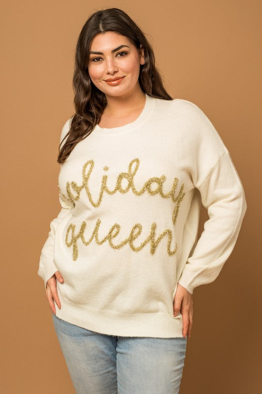 Holiday Queen Sweater in Ivory