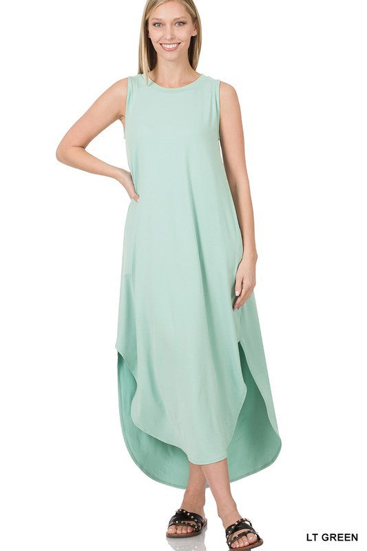 Here's To You Sleeveless Dress in Lt Green