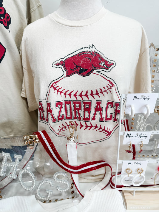 Razorbacks Baseball Thrifted Tee