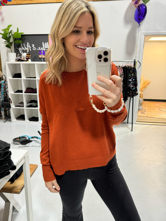 Dreamy Go-To Sweater in Pumpkin Spice - small