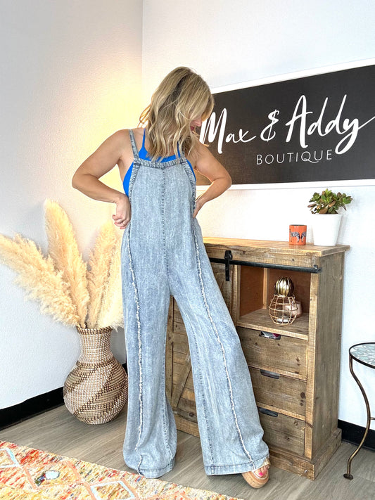 Mineral Washed Tencel Jumpsuit