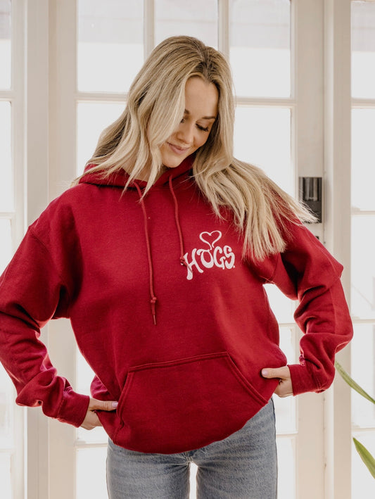 Woo Pig Sooie Hoodie in Red