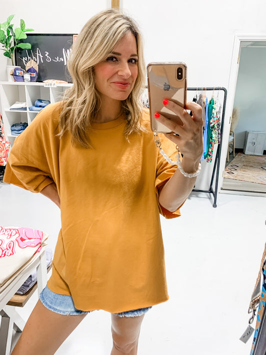 Oh-So-Comfortable Top in Mustard