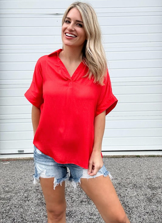 City Girl Top in Tomato