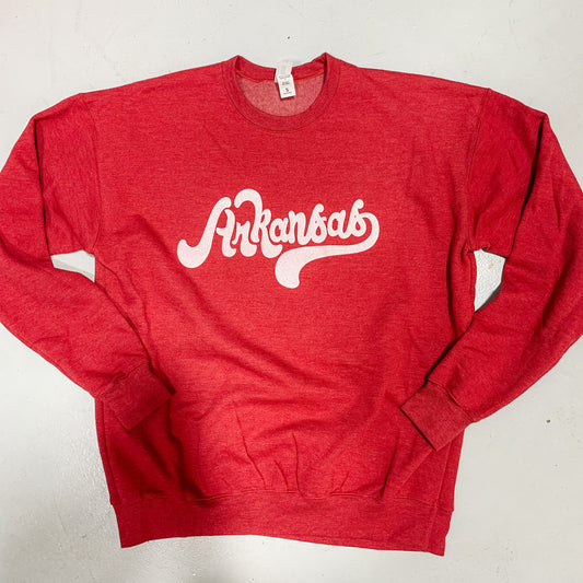 Arkansas 70's Sweatshirt in Red