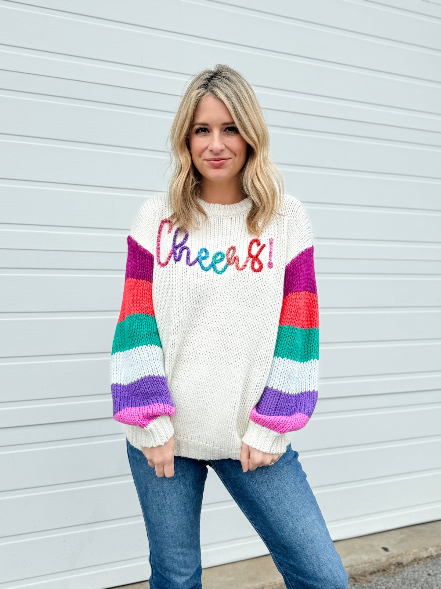 Cheers! Tinsel Colorful Sweater