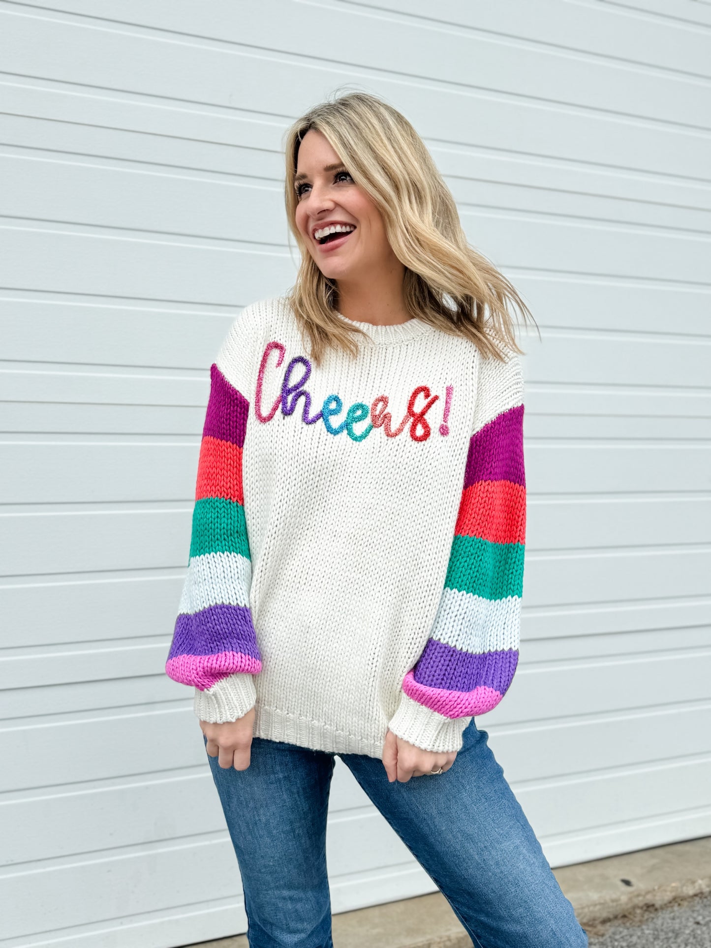Cheers! Tinsel Colorful Sweater