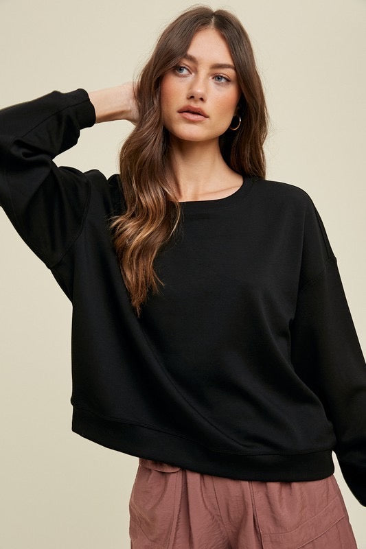 Ultimate Comfort Scuba Sweatshirt in Black