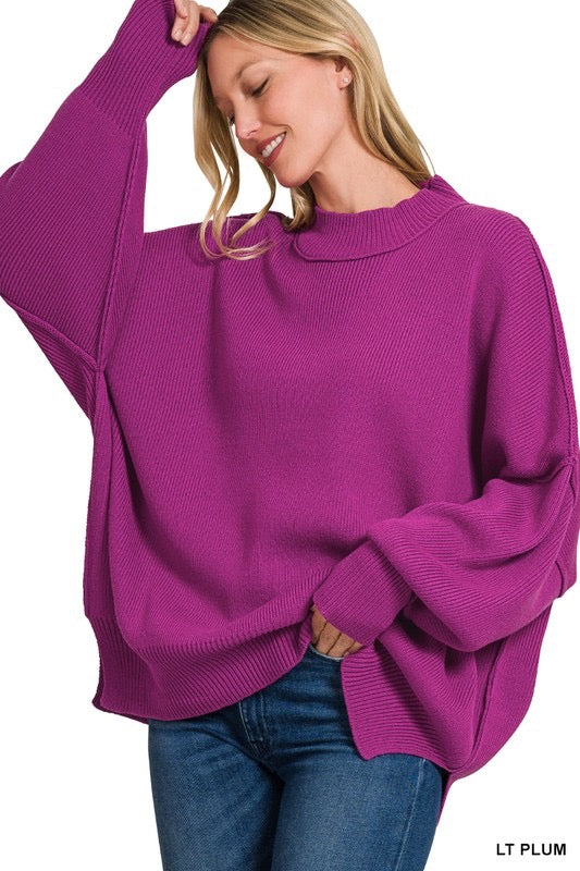 Cloud Nine Sweater in Plum