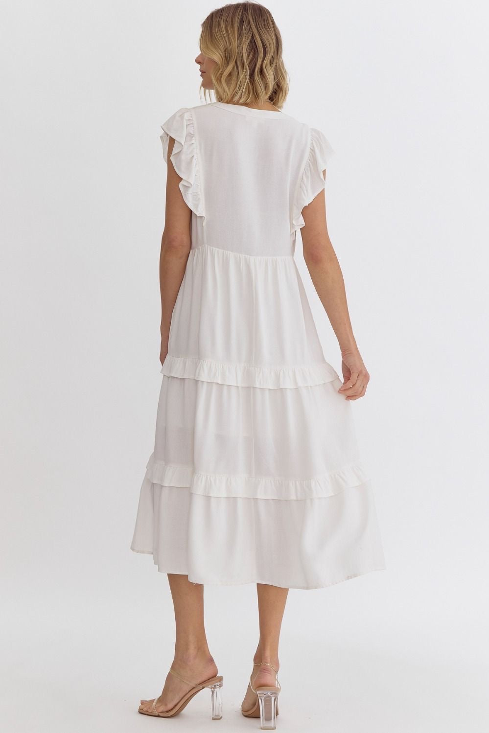 The Sweetest White Midi Dress