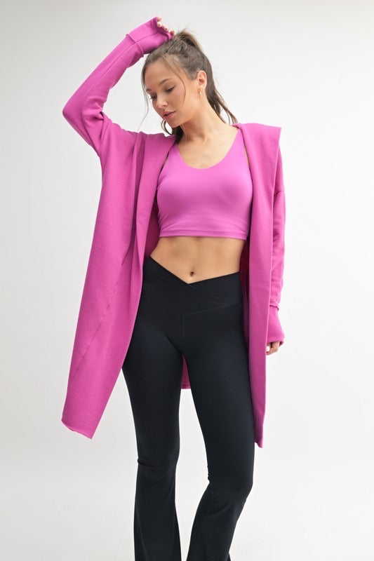 Elevate Your Look Longline Cardigan in Orchid