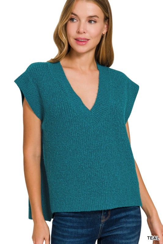 Take On The Day Sweater in Teal
