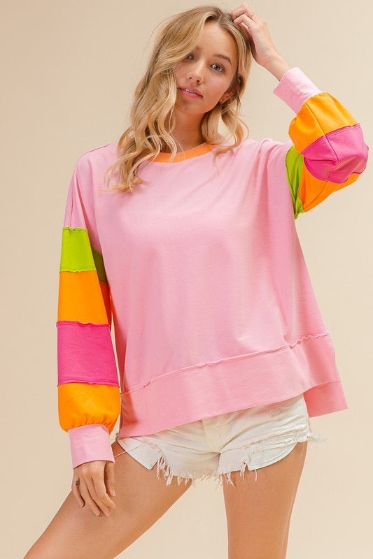 With A Twist Sweatshirt in Pink