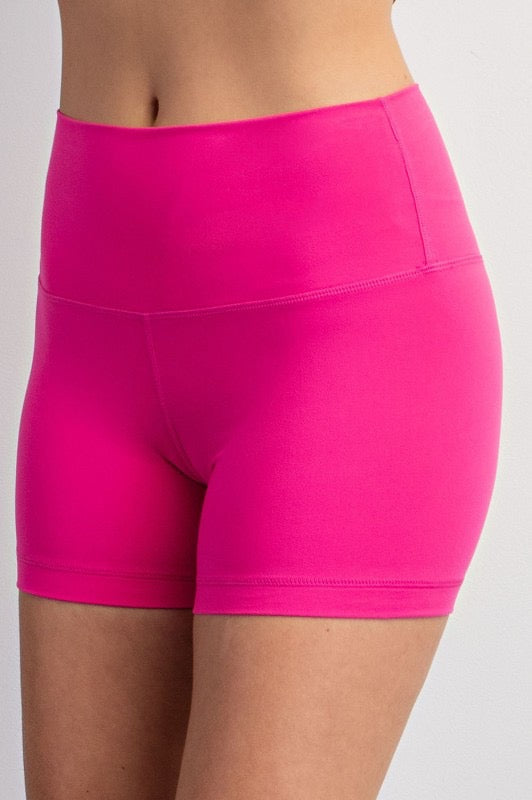 Butter Biker Shorts in Hot Pink