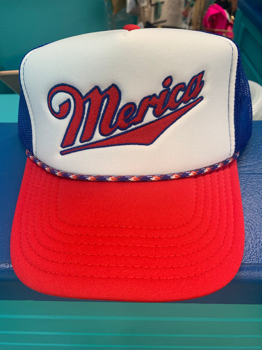 Merica Red White and Blue Trucker Hat