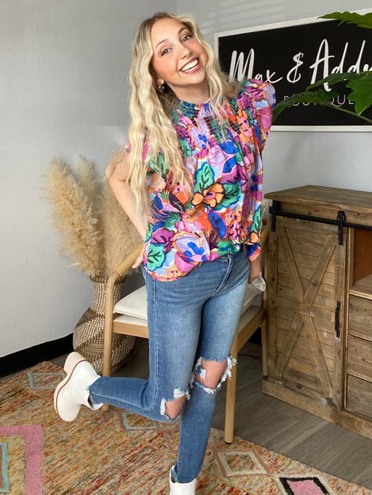 You're The One Floral Print Top
