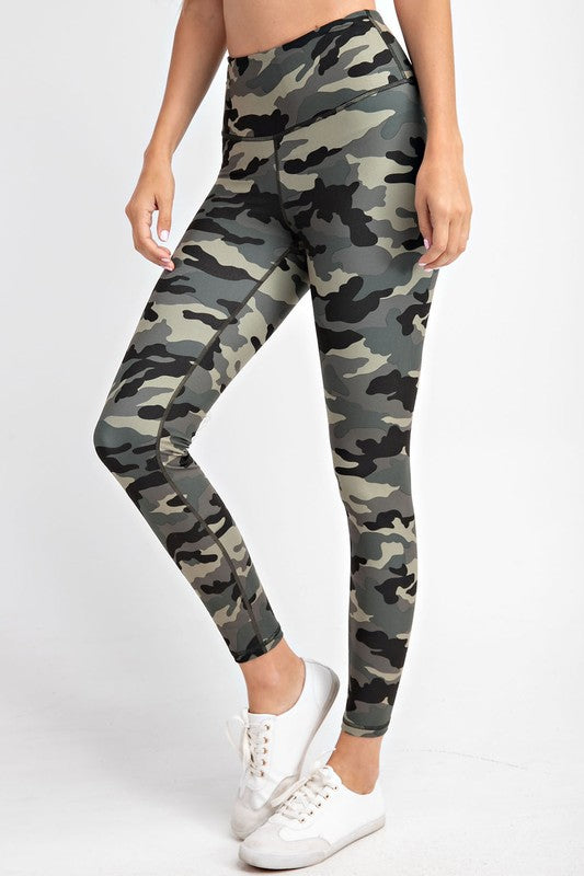 The BEST Leggings in Olive/Black Camo - SMALL