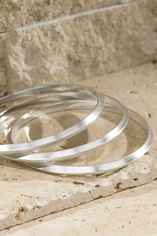 Lola Bangle Set in Silver