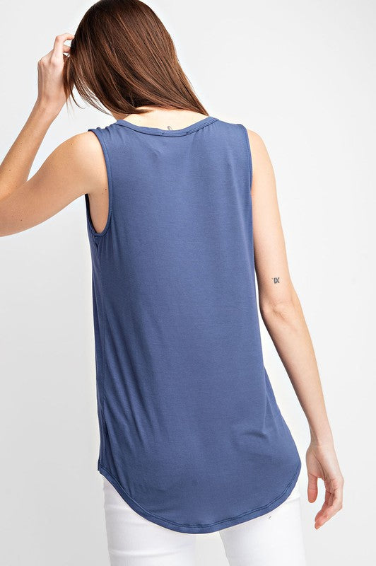 Most Comfortable Tank Ever in Blue - LARGE