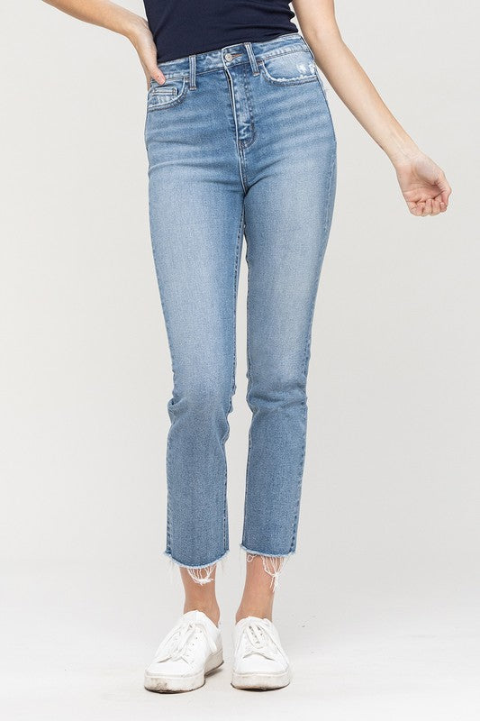 Savvy Slim Straight Leg Jeans-Size 32